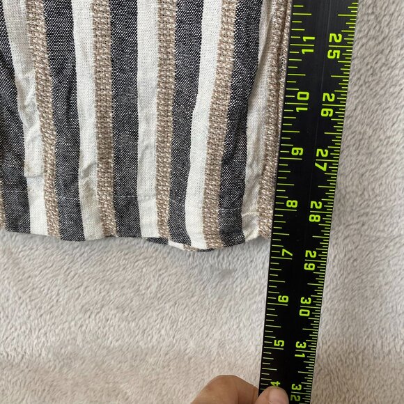 Marissa Olivia Womens Striped Linen & Rayon Blend Casual Pants With Drawstring W - Picture 3 of 9